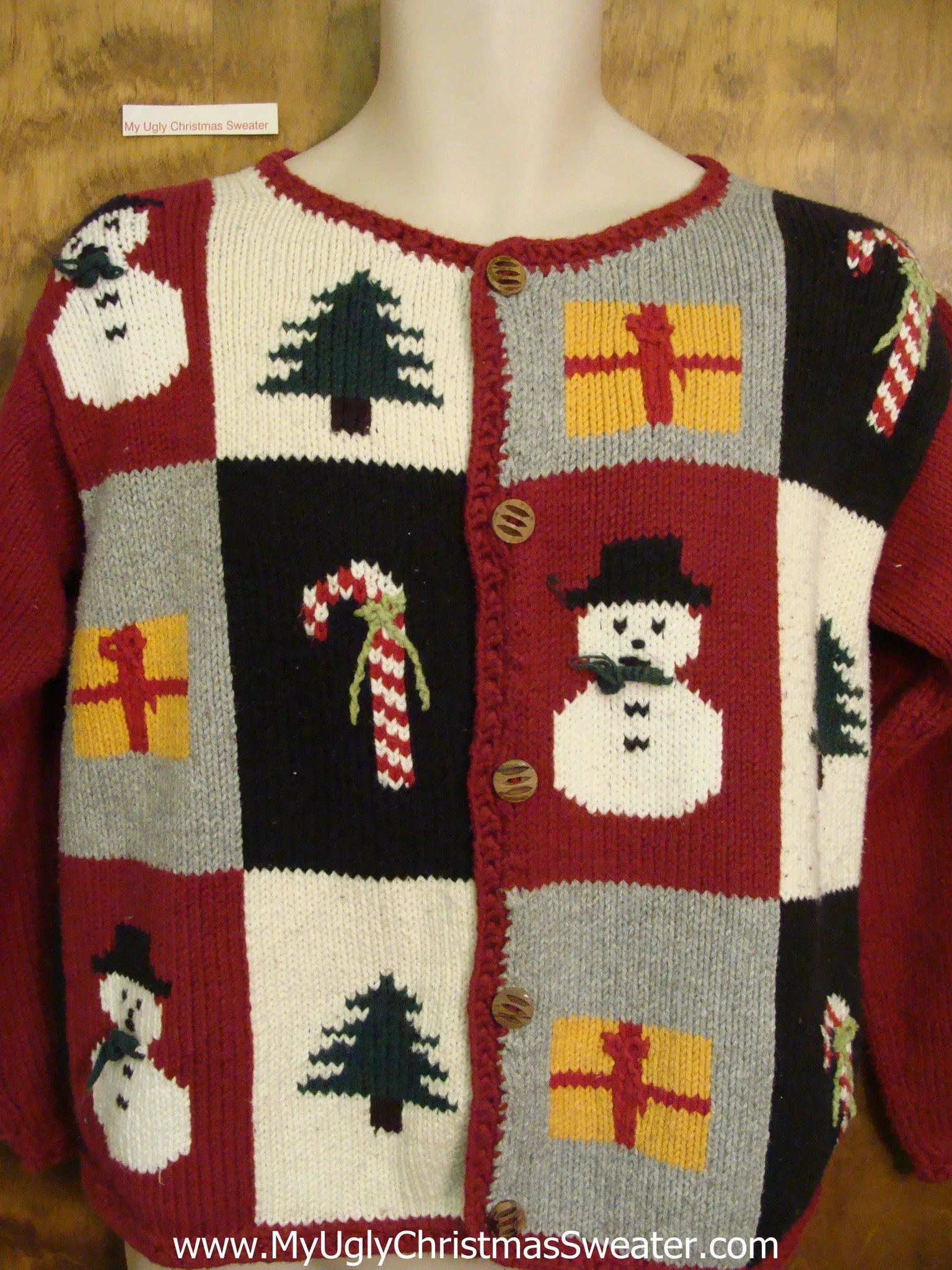 2sided Crazy Cardigan Ugliest Christmas Sweater