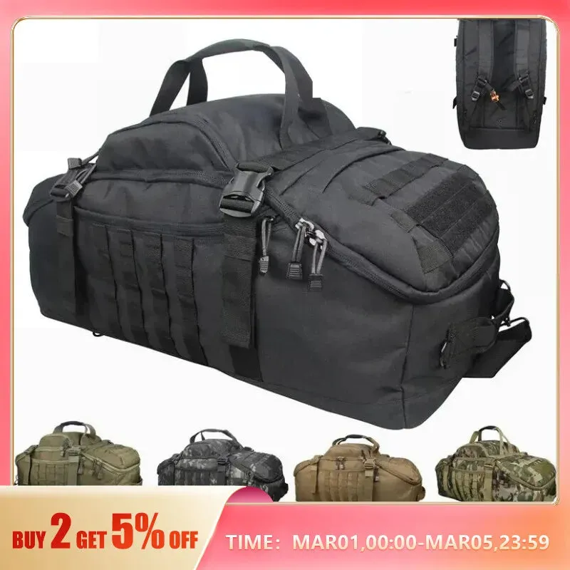 60L 80L Camping Backpacks Men Military Tactical Backpack Molle Army Hiking Travel Climbing Rucksack Sports Gym Duffel Bag