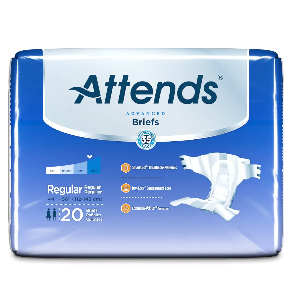 Attends Advanced Briefs Adult Diapers for Incontinence