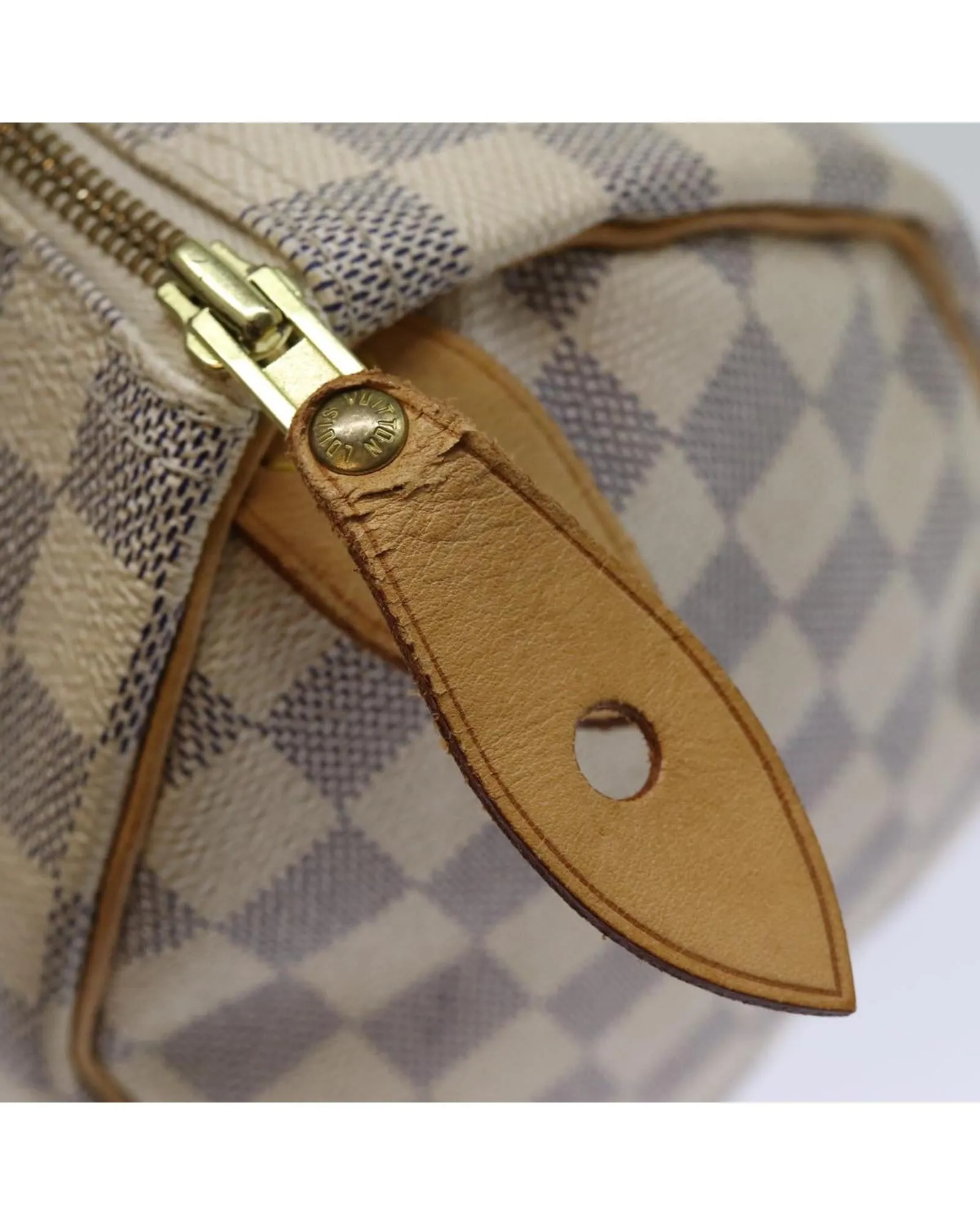 Authentic Damier Azur Hand Bag with Accessories