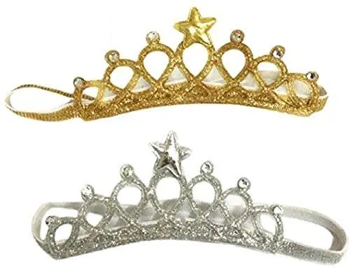 Babymoon Girl's Glittering Rhinestone Crown Hairbands