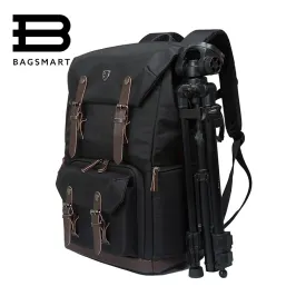 BAGSMART Canvas & Leather Retro Camera Bag NATIONAL GEOGRAPHIC