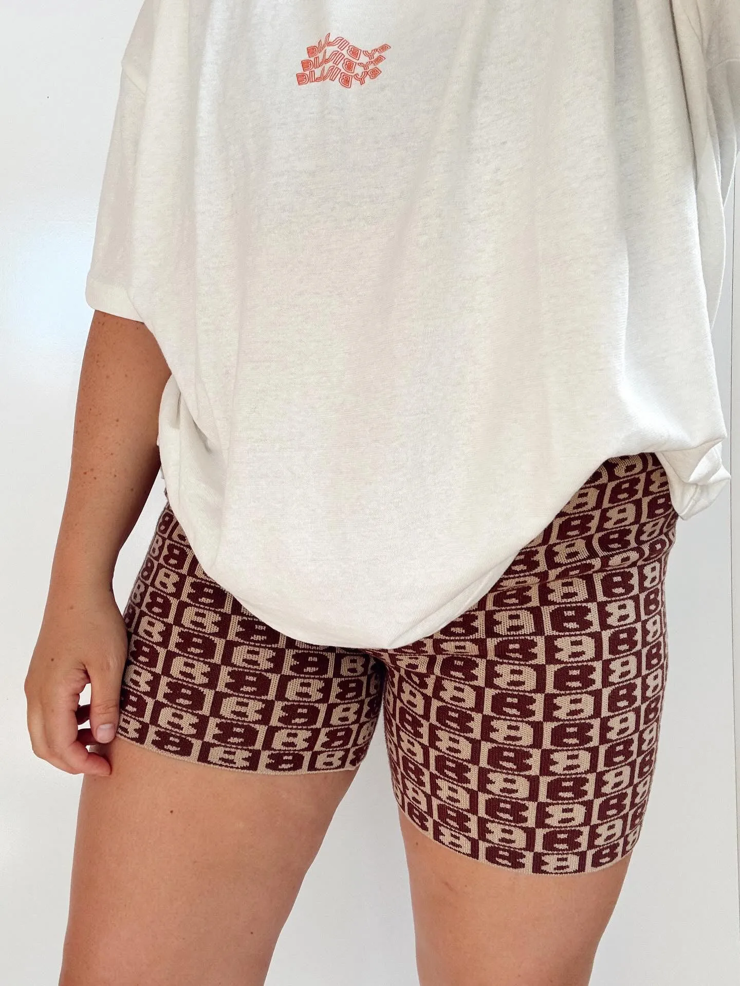 BB womens knit shorts - brown/camel