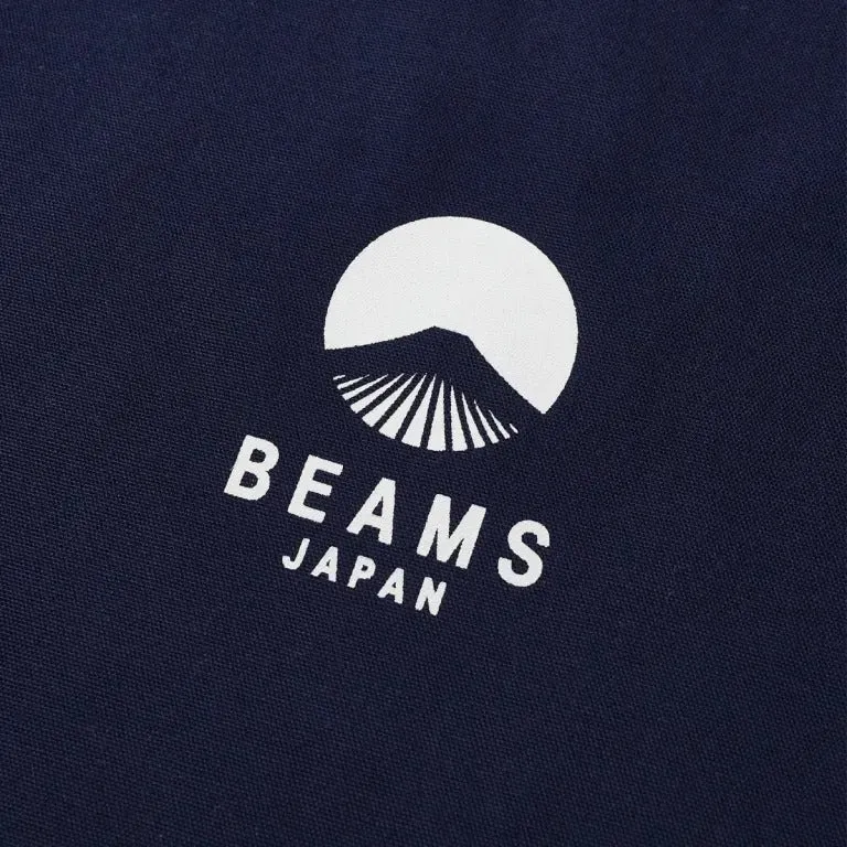 Beams Japan Shoulder Tote, navy/white