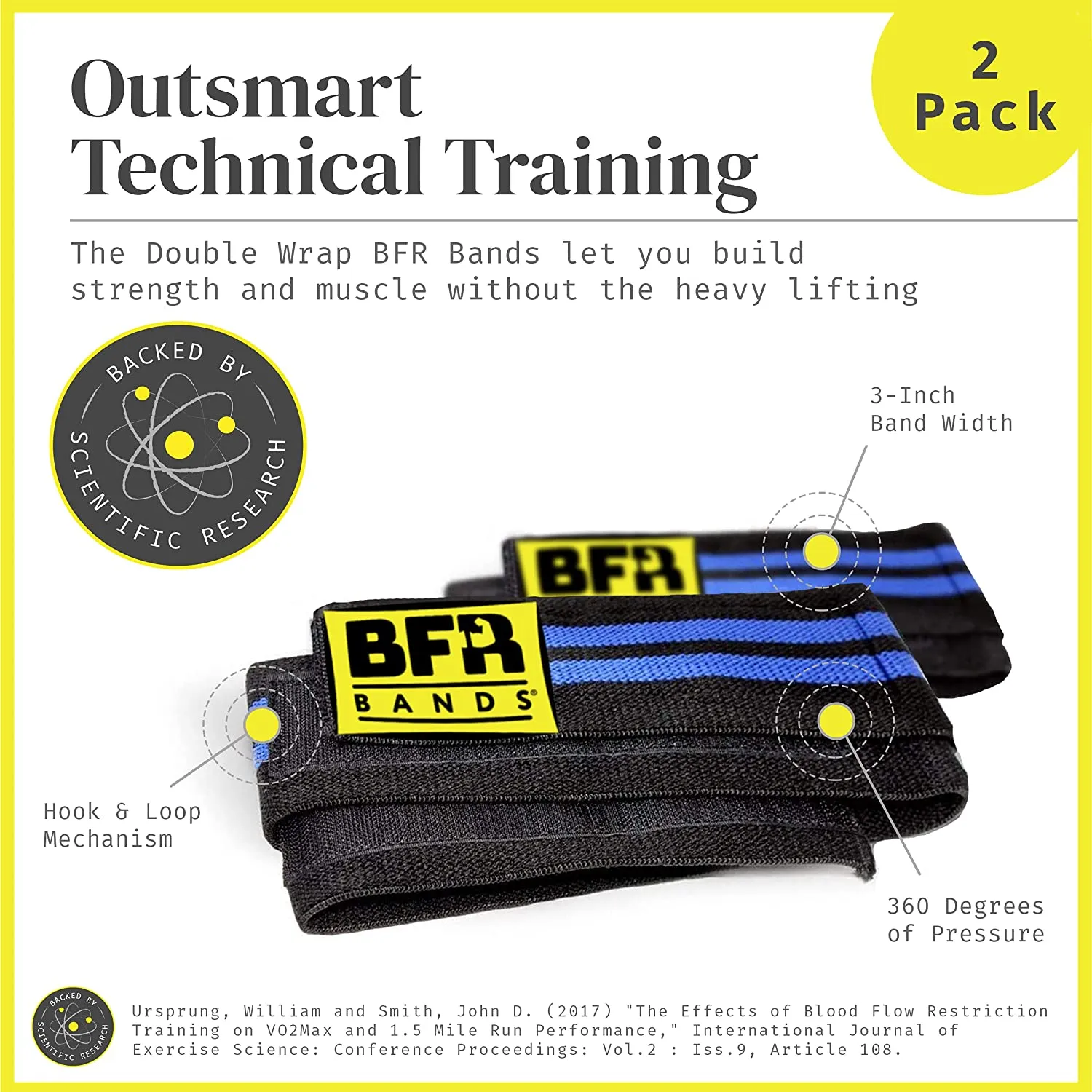 BFR BANDS Blood Flow Restriction Bands, Exercise Straps for Occlusion Training, Gym Workout & Weight Lifting, Resistance Bands Help Increase Muscle Mass in Women & Men