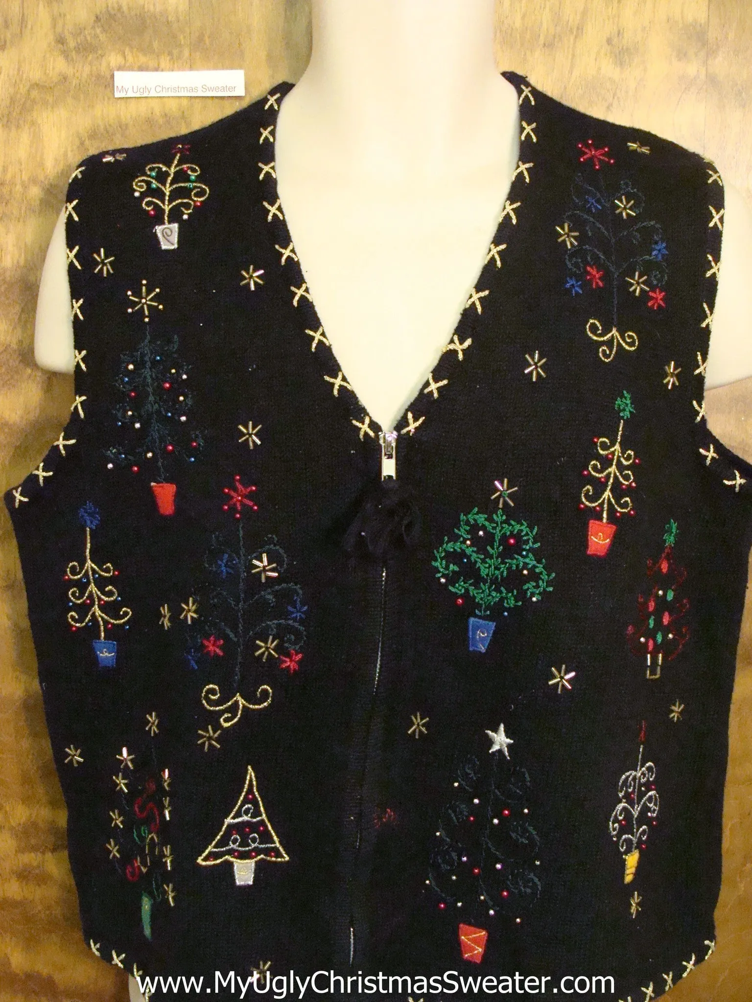 Bling Trees Ugliest Christmas Sweater Vest