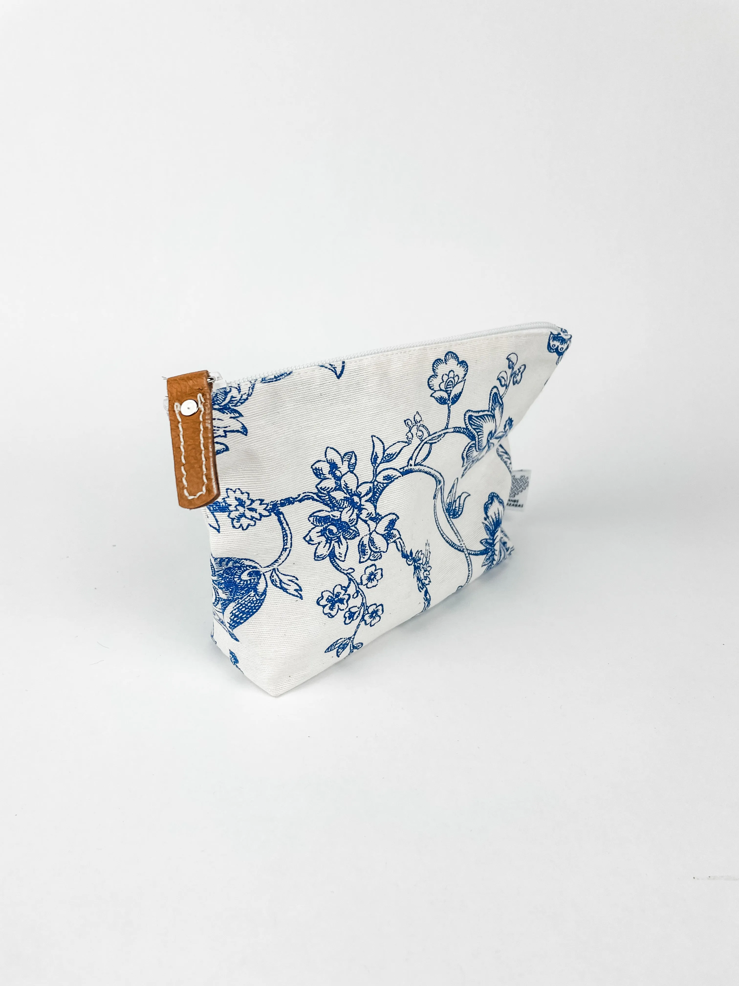 Blue and White Make Up Bag