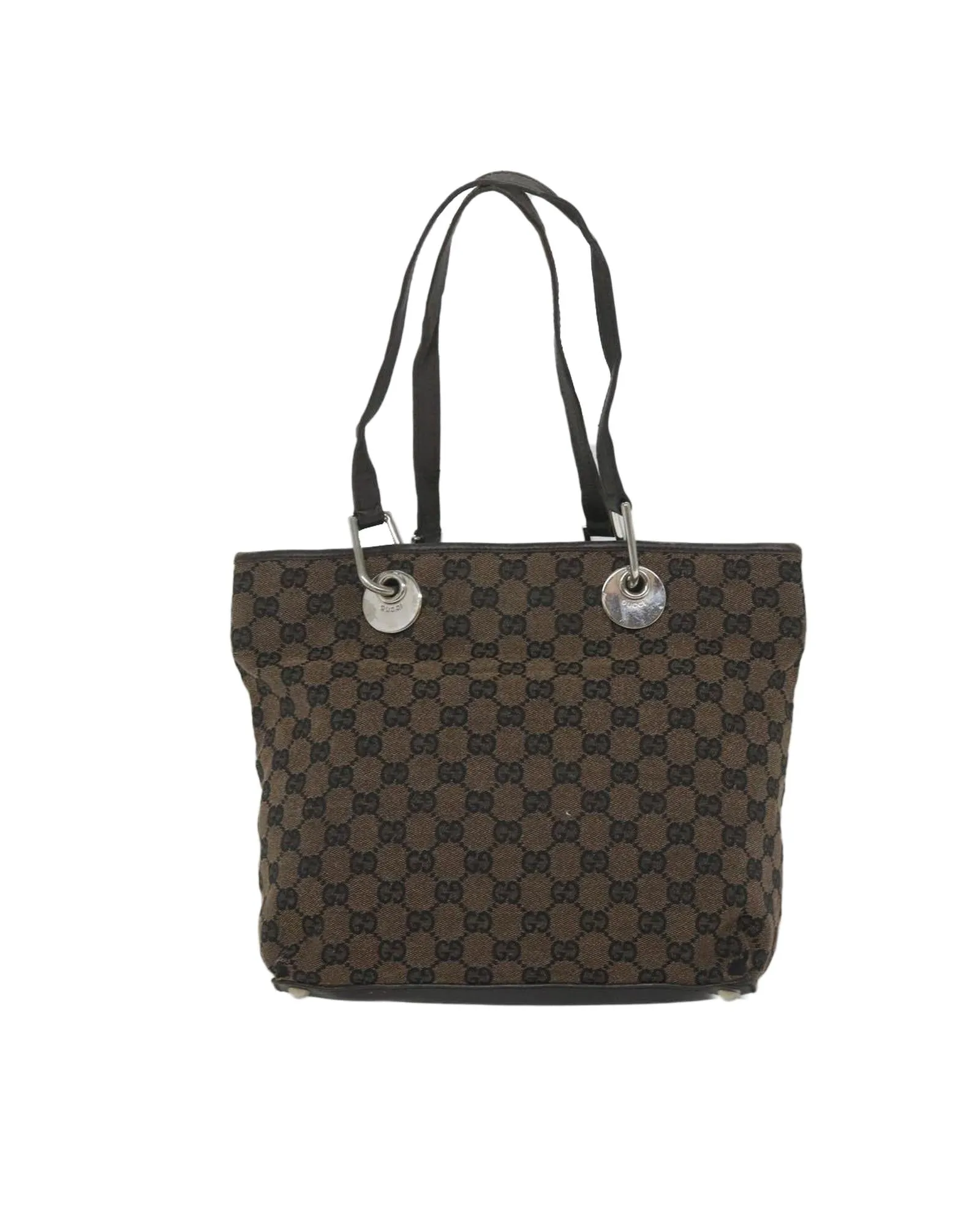 Brown GG Canvas Tote Bag with Accessories and Serial No