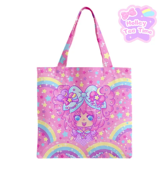 Bubbles Rainbow Land Tote Bag [Made To Order]