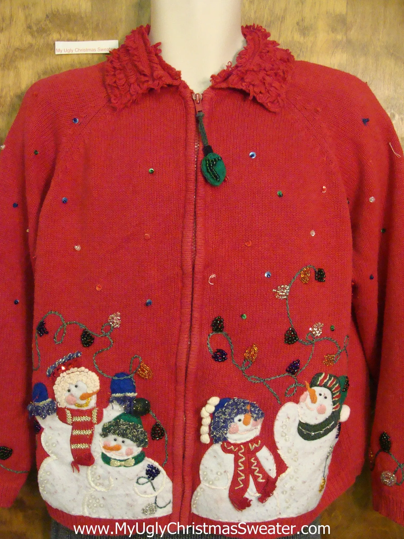 Celebrating Snowmen Ugliest Christmas Sweater