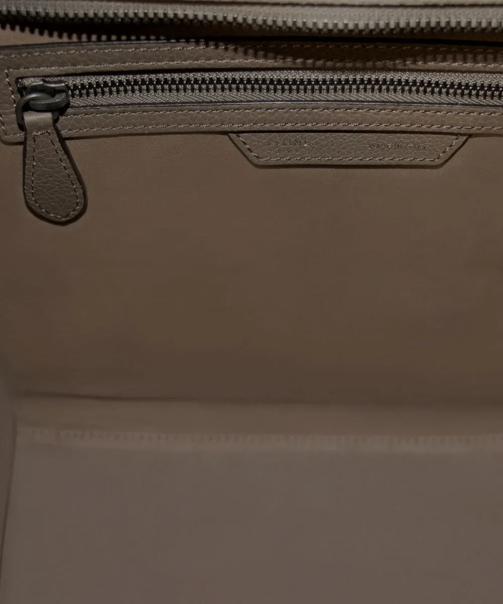 Celine Mini Luggage Bag in Tan Baby Drummed Calfskin Leather