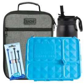 Charcoal Lunch Box, Bag & Bottle Bundle - Bonus STIX!