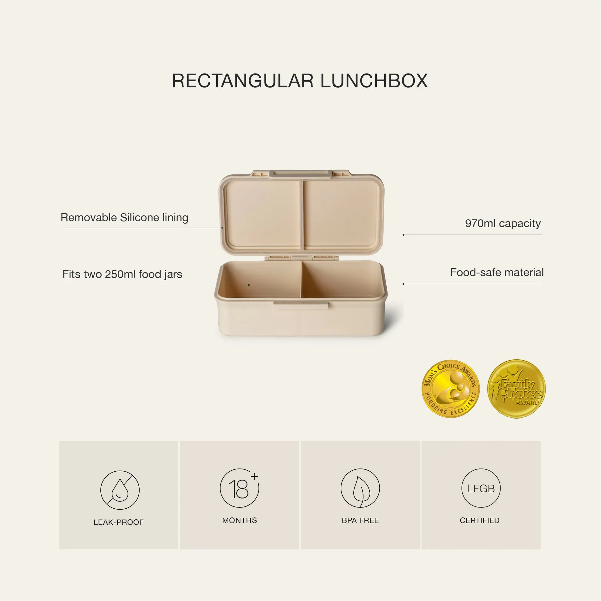 Citron Rectangle Lunchbox - Ballerina