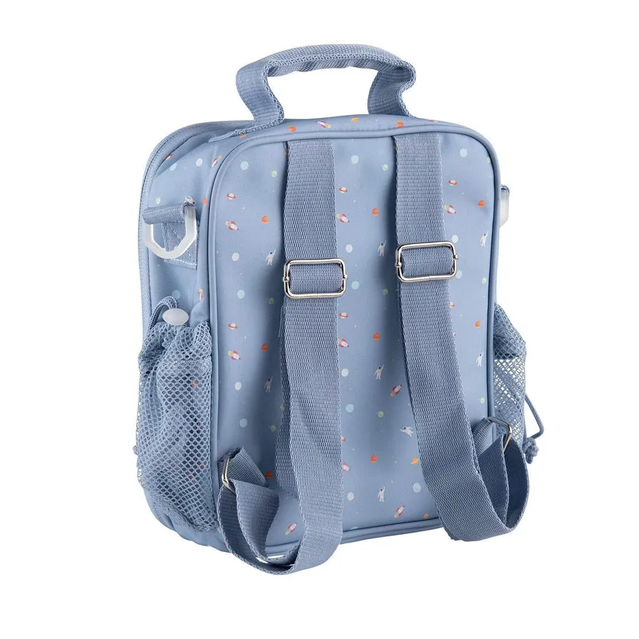 Citron Super-Duper Lunch Backpack with Side Bottle Pockets - Spaceship