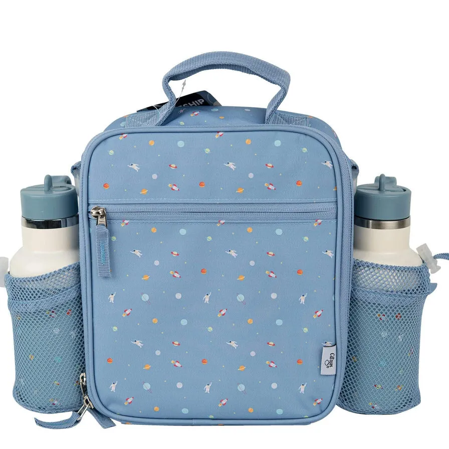 Citron Super-Duper Lunch Backpack with Side Bottle Pockets - Spaceship