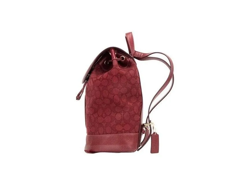 Coach Dempsey Medium Logo Patch Backpack Bag (Red Apple Multi)