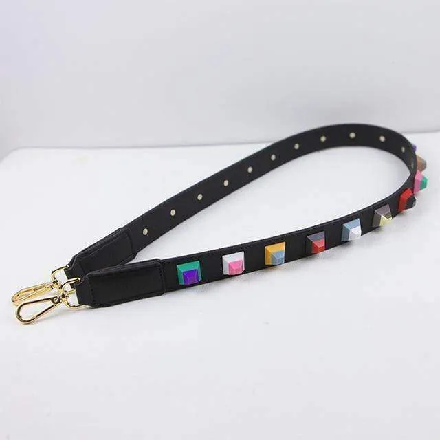 Colorful Flower Rivet Shoulder Strap