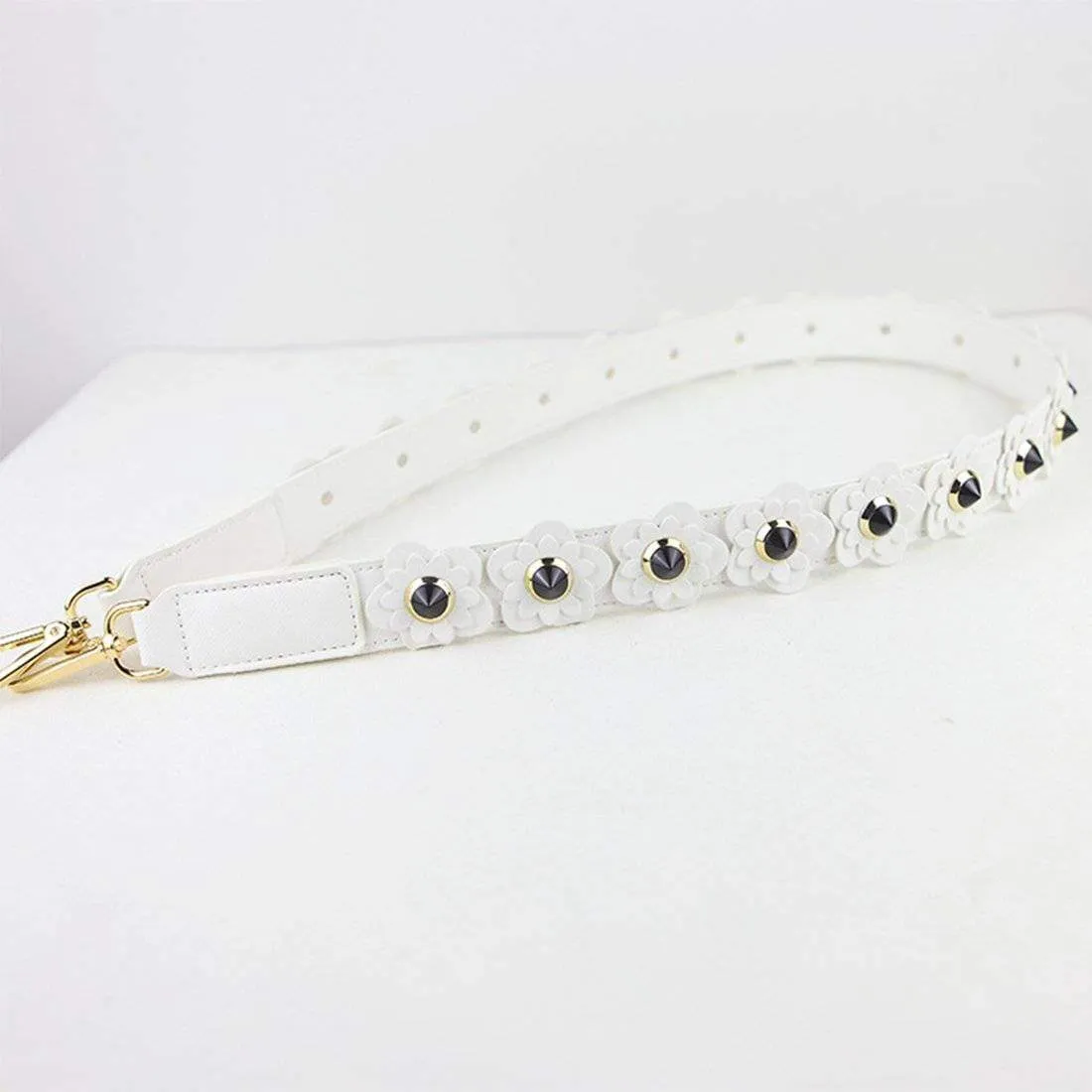 Colorful Flower Rivet Shoulder Strap