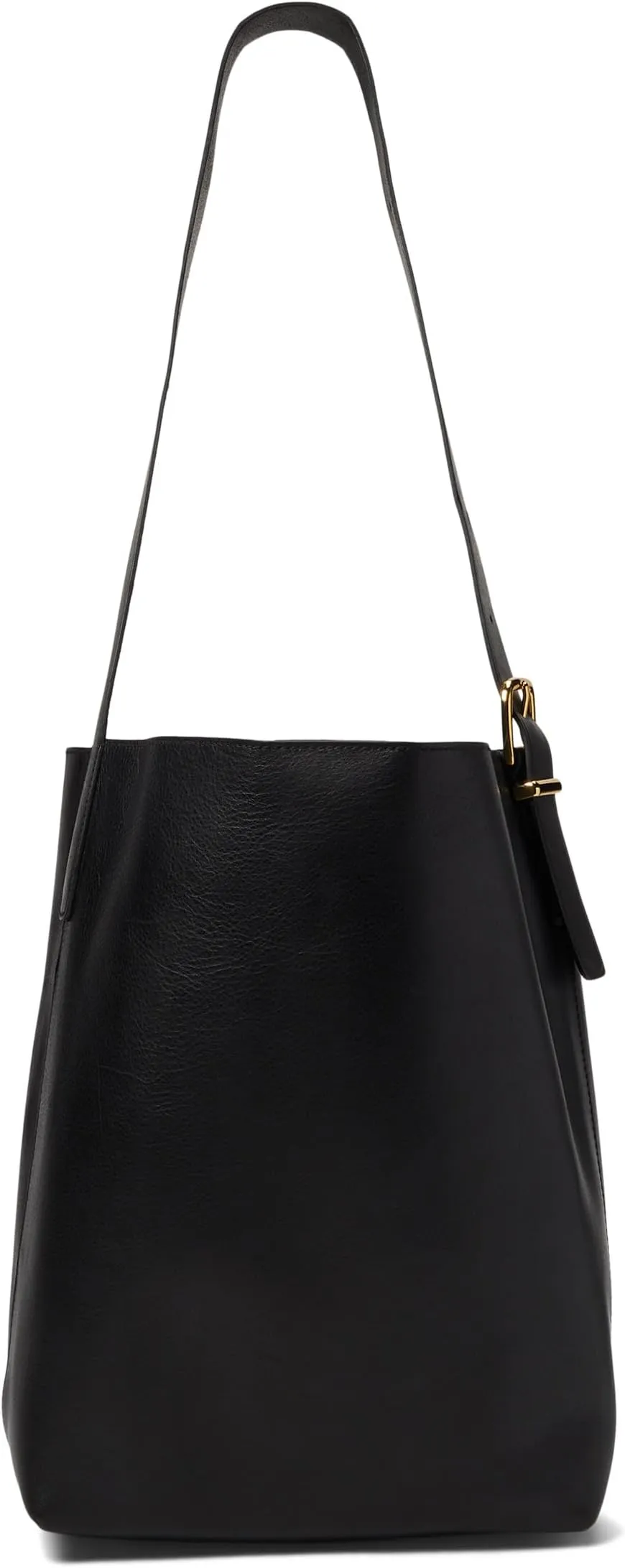 Essential Bucket Madewell Leather Tote in True Black