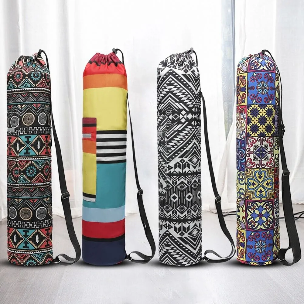 Fashion Floral Printed Yoga Mat Bag with Adjustable Strap - SF0518