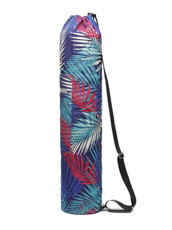 Fashion Floral Printed Yoga Mat Bag with Adjustable Strap - SF0518