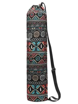 Fashion Floral Printed Yoga Mat Bag with Adjustable Strap - SF0518