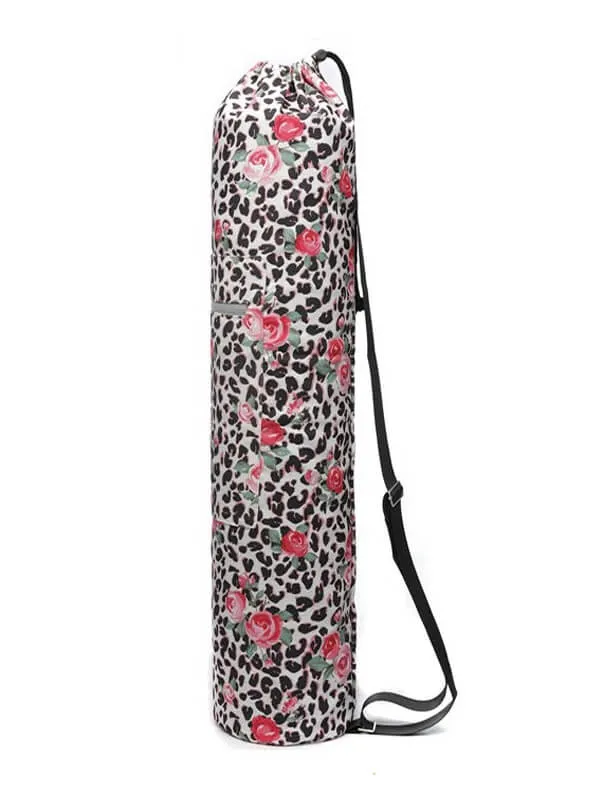 Fashion Floral Printed Yoga Mat Bag with Adjustable Strap - SF0518