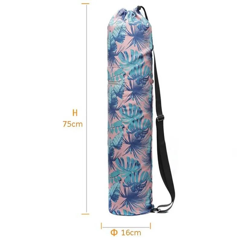 Fashion Floral Printed Yoga Mat Bag with Adjustable Strap - SF0518