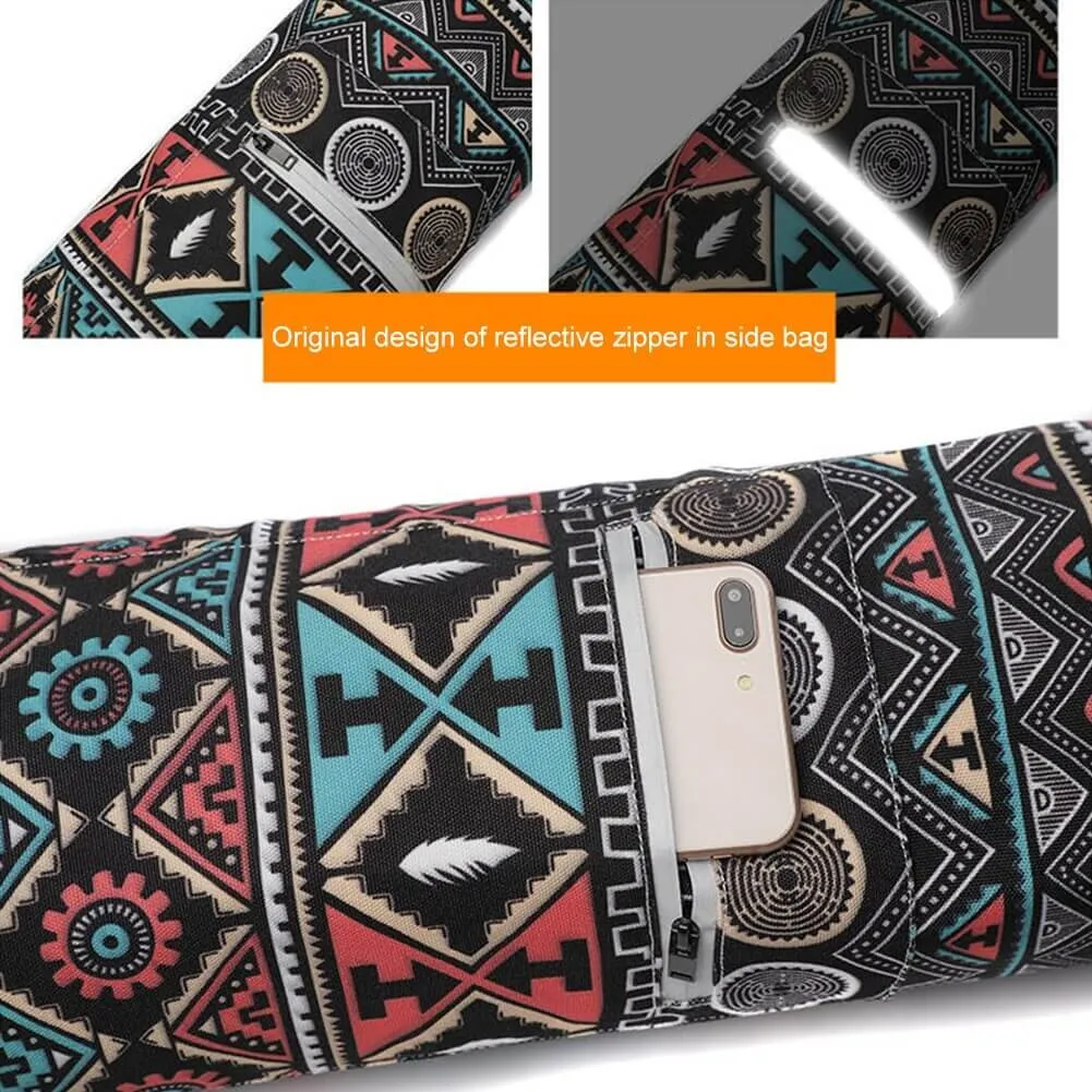 Fashion Floral Printed Yoga Mat Bag with Adjustable Strap - SF0518