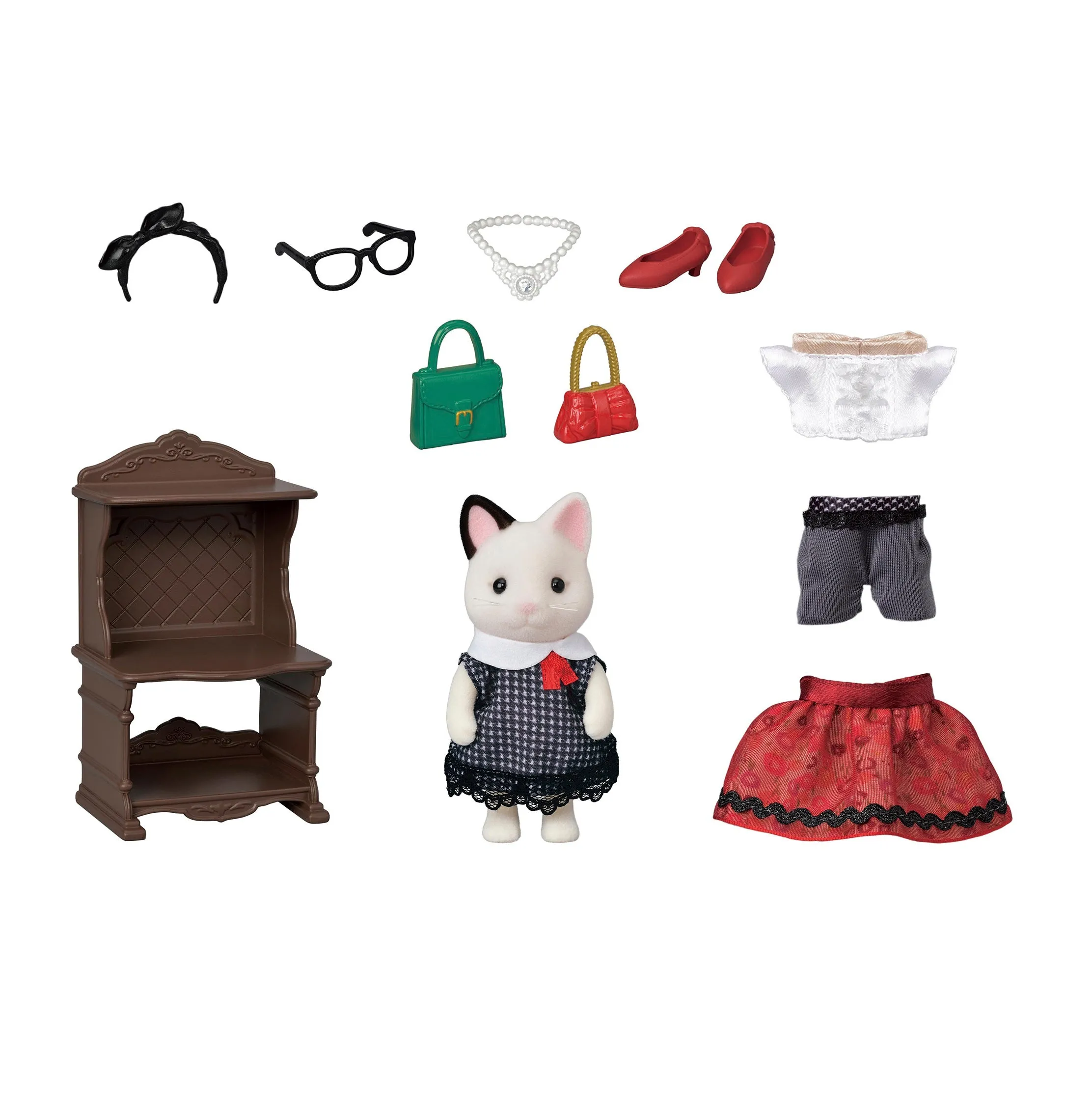 Fashion Play Set Town Girl Series - Tuxedo Cat