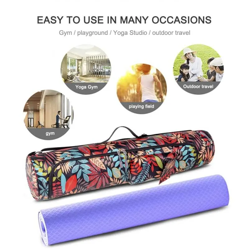 Female Printed Yoga Bag / Sports Mat Bag Pilates with Zipper - SF0516