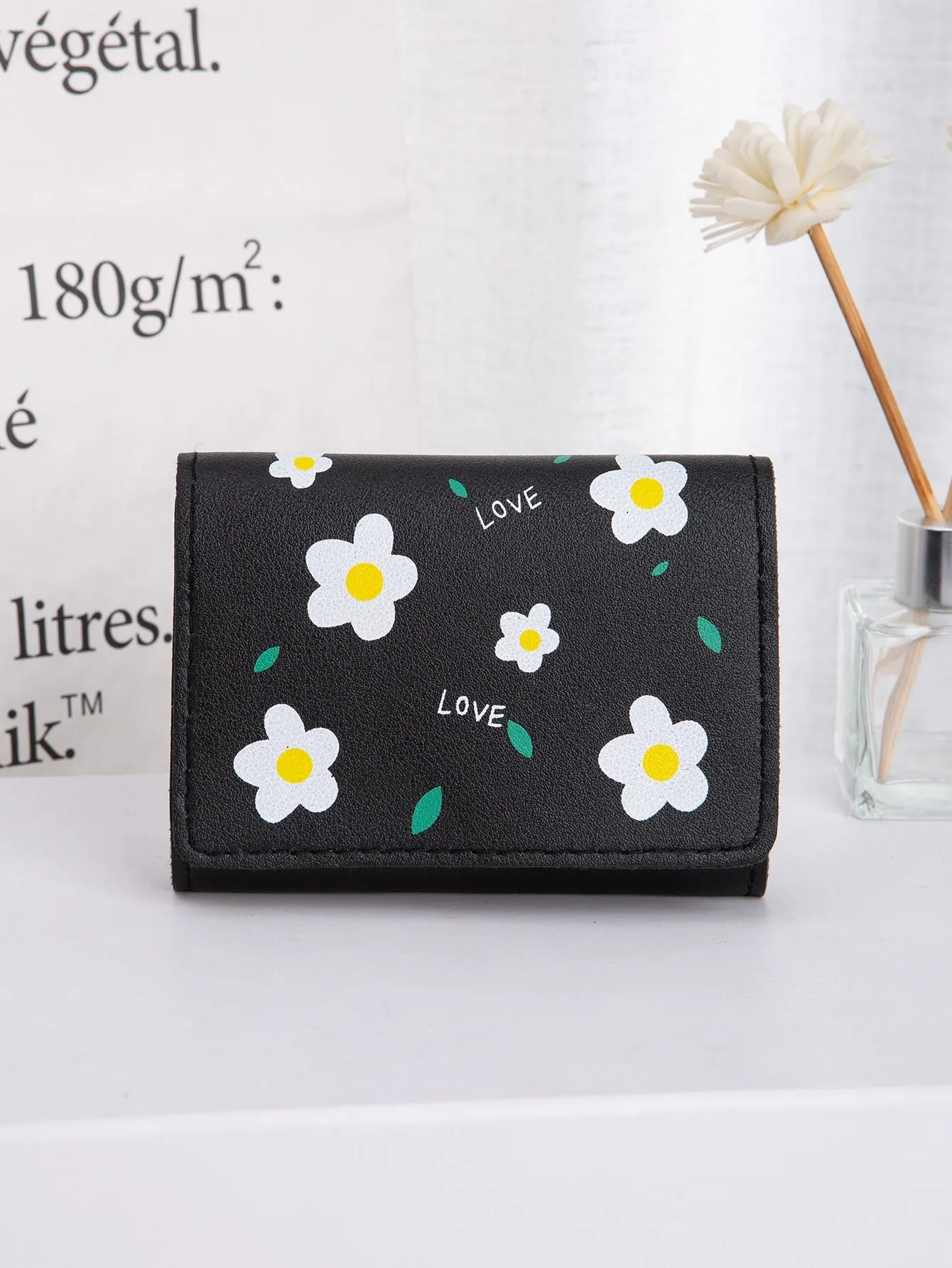 Floral Design Wallet Card Holder Small Wallet Card Holder Small Purse Coin Purse