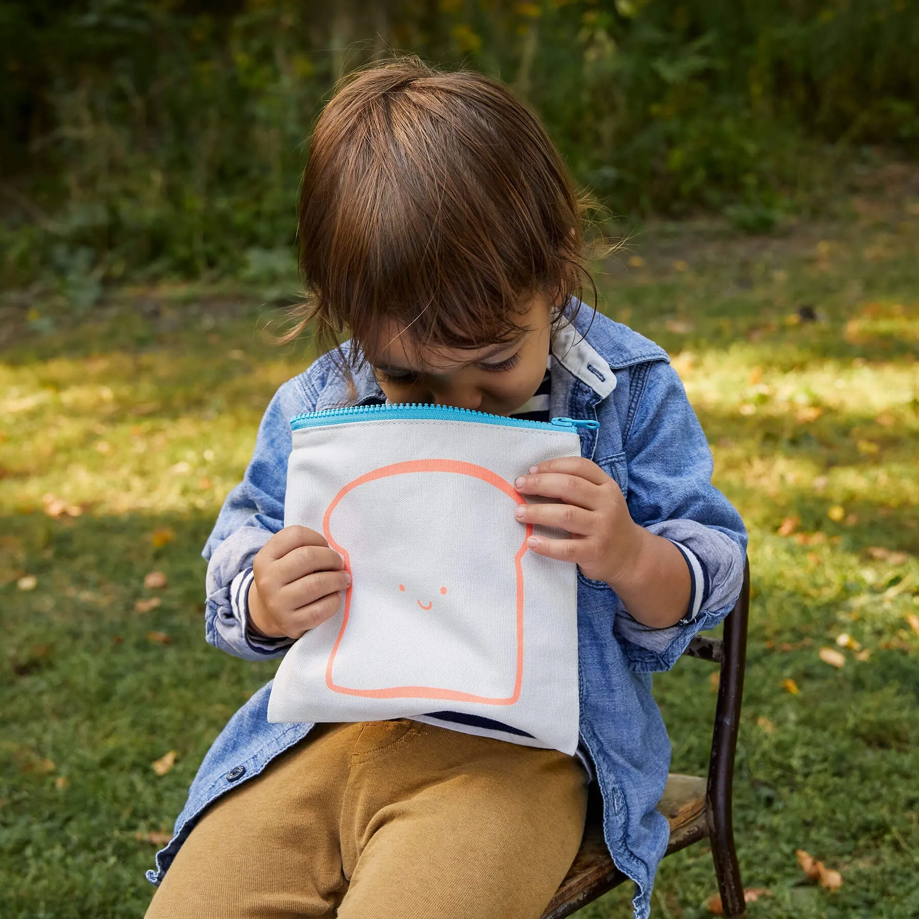 Fluf Zip Snack Bag - Bread Orange