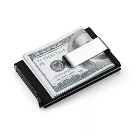 High Quality Men Wallet Credit Card Holder Aluminum Wallet Cash Clip Holder