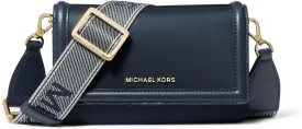 Jet Set Small Phone Web Strap Crossbody Bag MICHAEL Michael Kors, navy blue