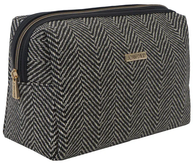 Joan & David Chevron Patterned Large Loaf Cosmetic Bag