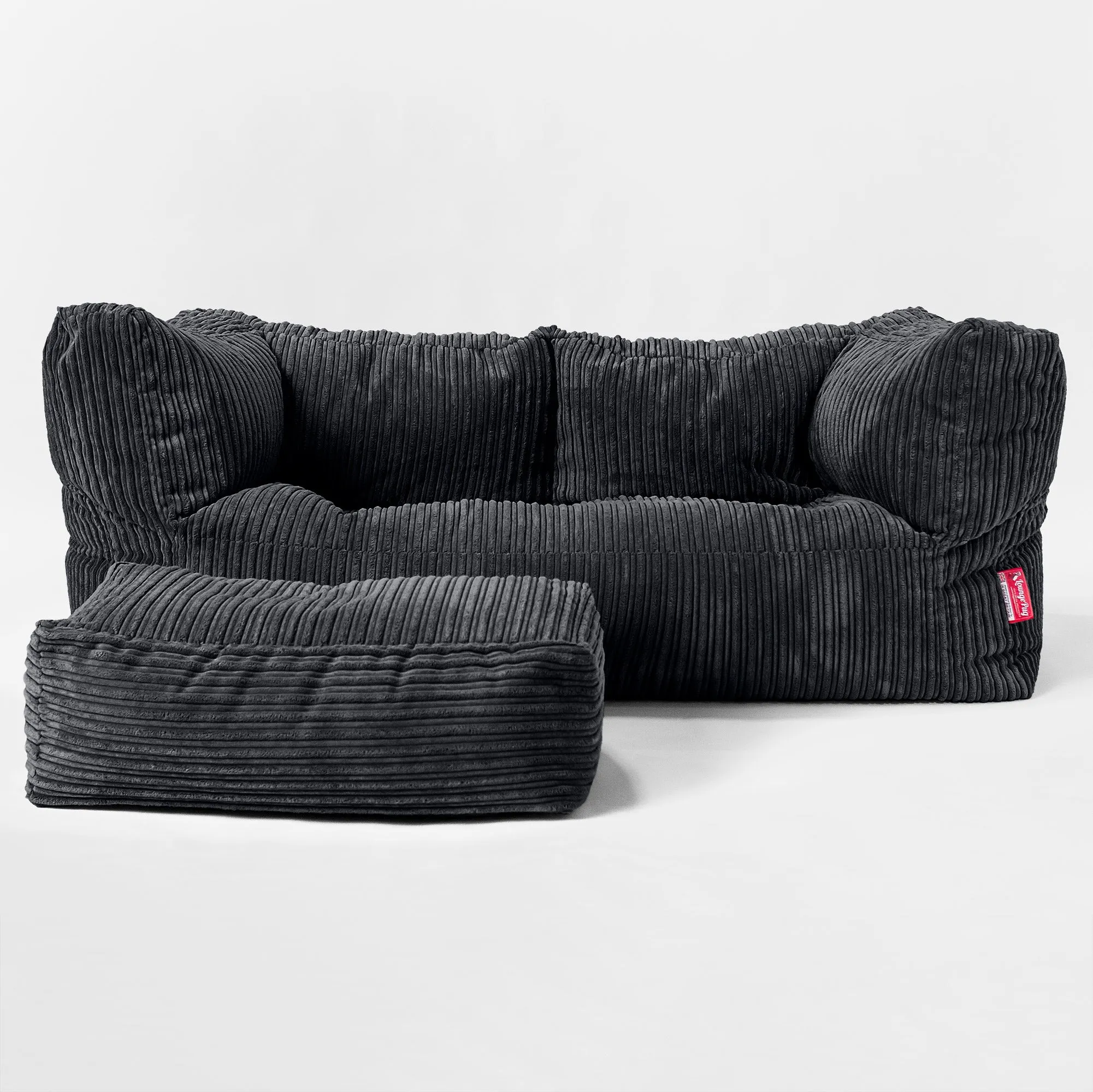 Kids Giant Albert Sofa 2 Seater 3-14 yr - Cord Black