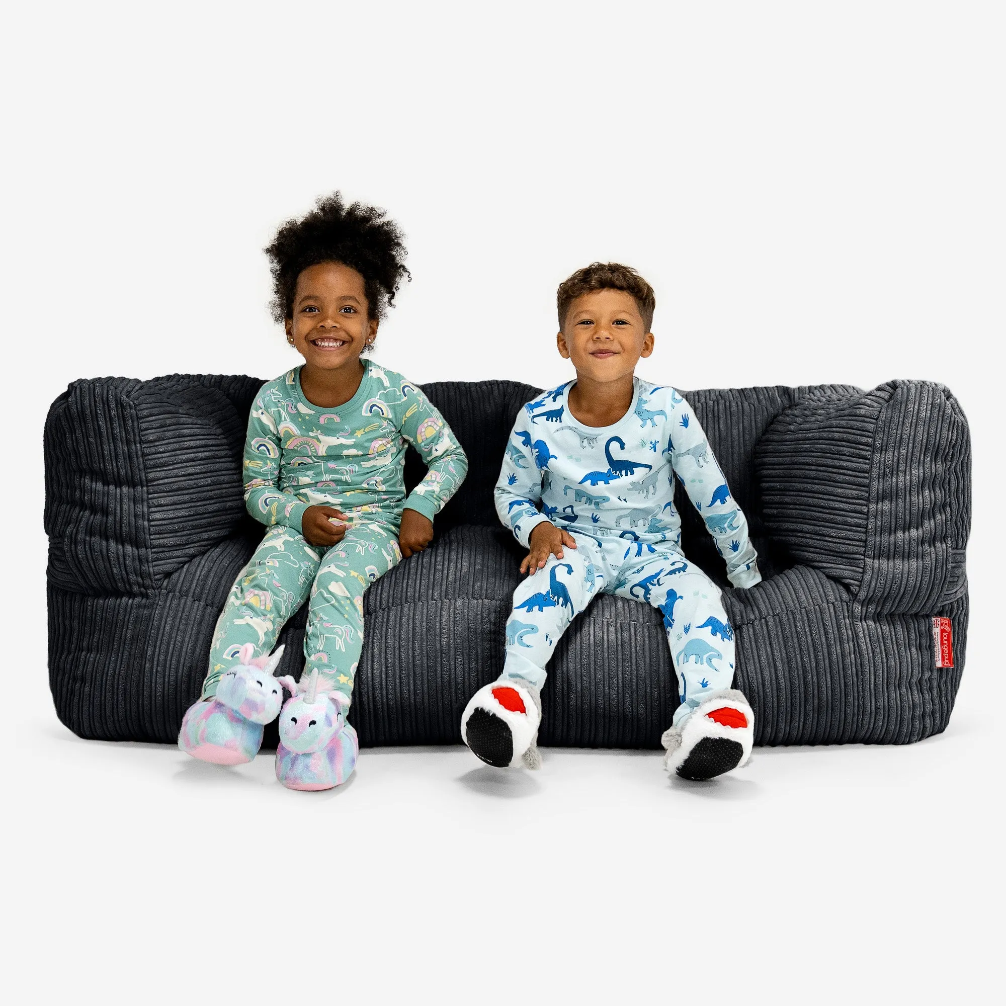 Kids Giant Albert Sofa 2 Seater 3-14 yr - Cord Black