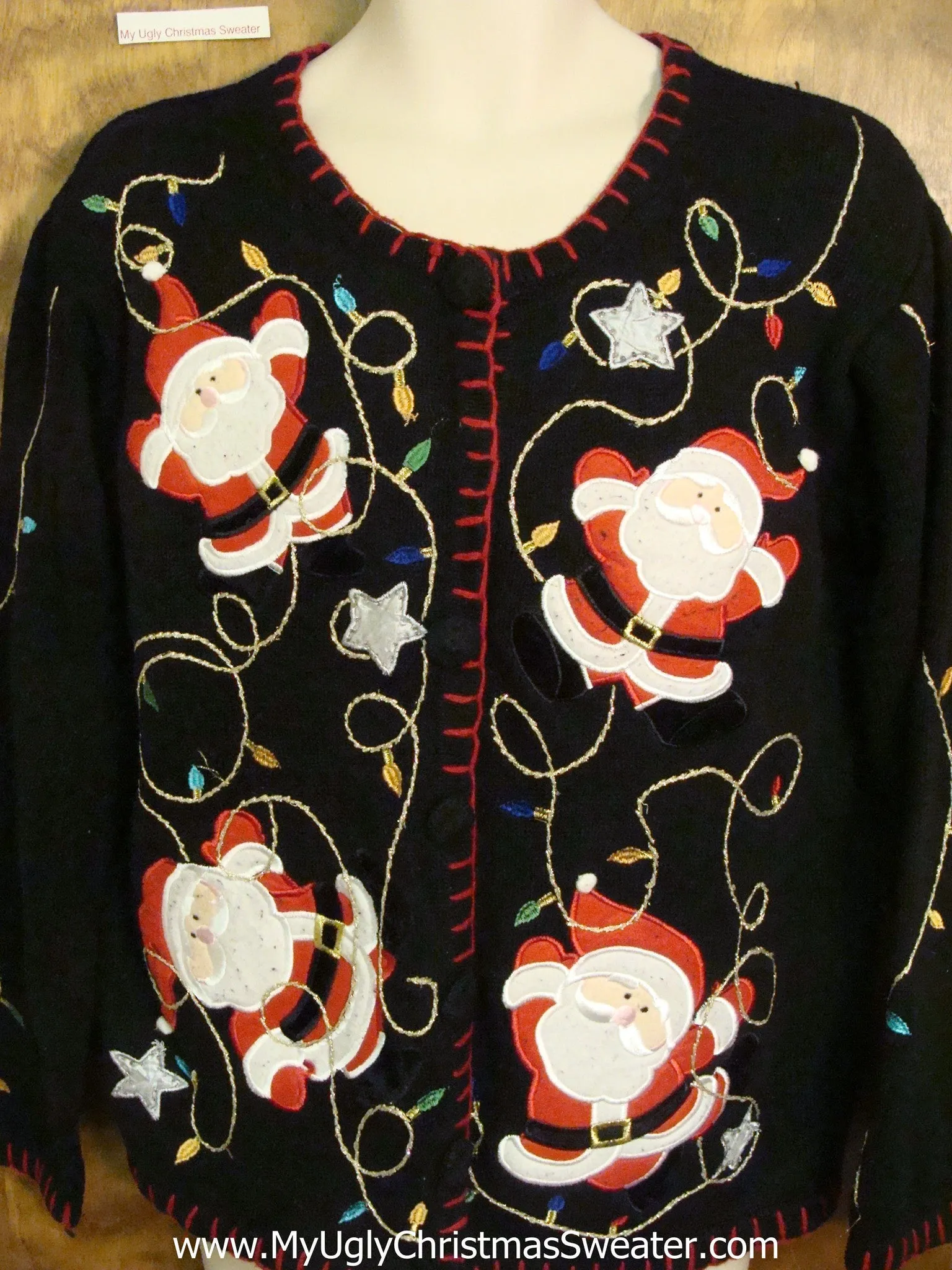 Leaping Santas Ugliest Christmas Sweater