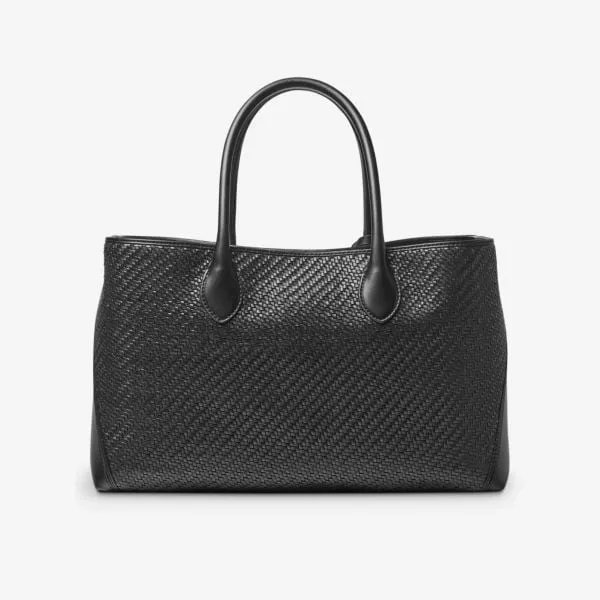 London Aspinal Of London Leather Tote Bag, Black