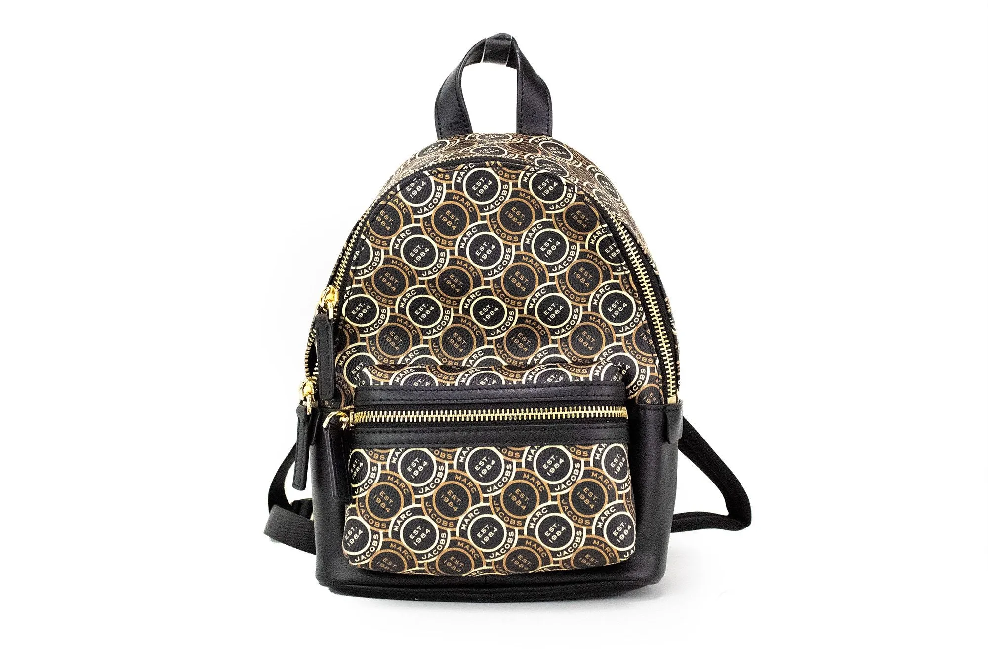 Marc Jacobs Signet Mini Backpack Bag (Black Multi)