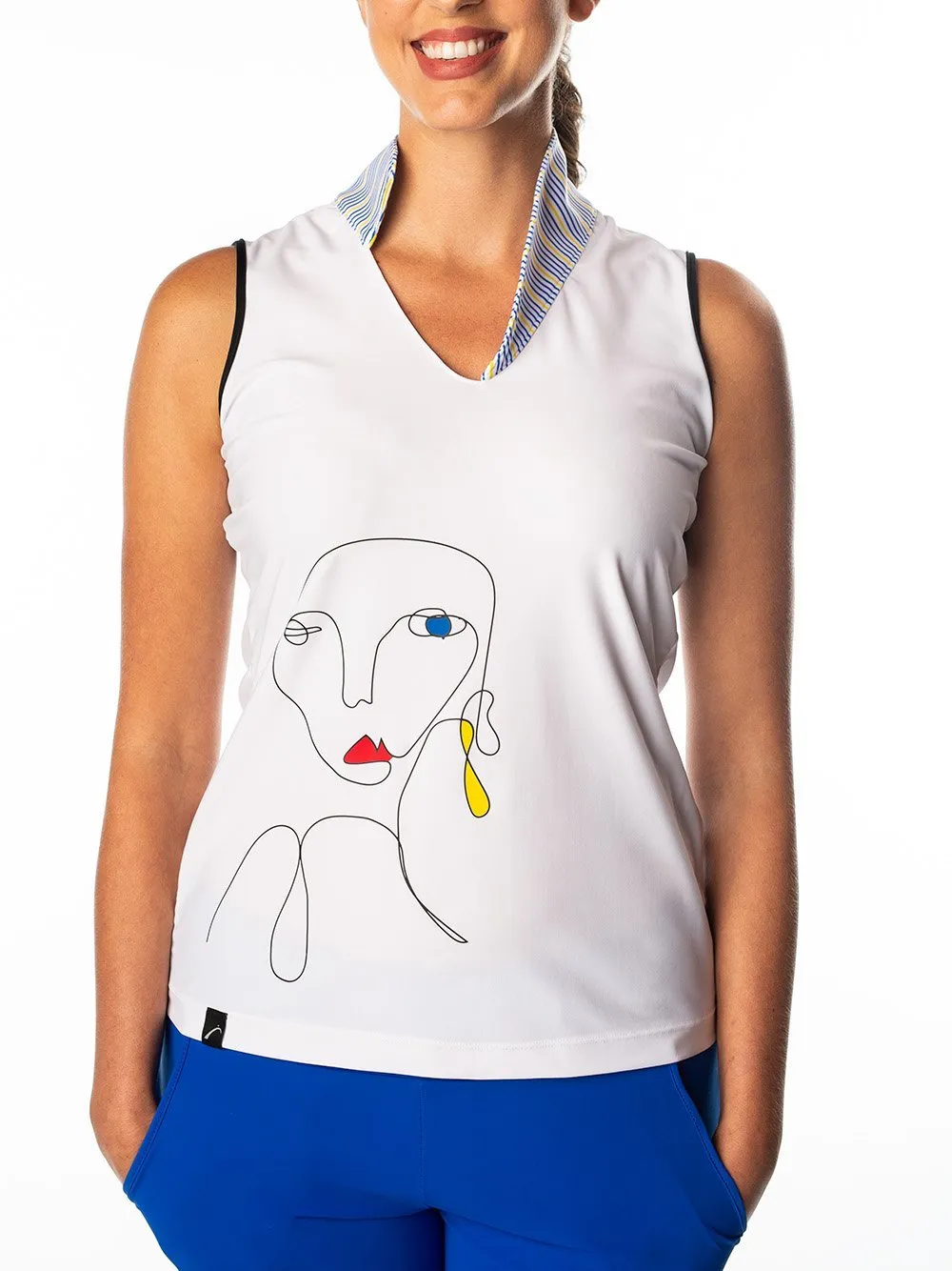 Megan Portrait White Top - FINAL SALE