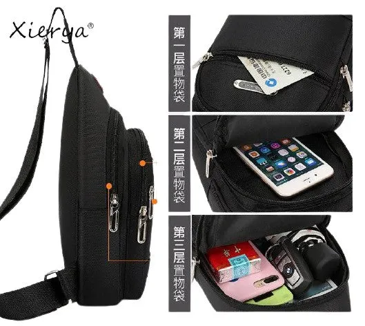 Men Waterproof Hard Wearing Outdoor Cross-Body Shoulder Leisure Bags