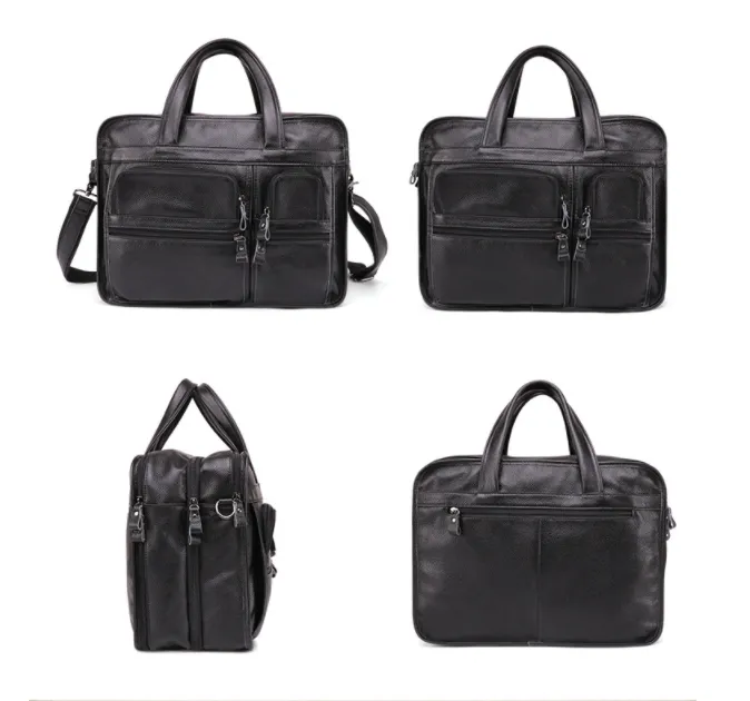 Men's Handmade Leather Business Briefcase B9913