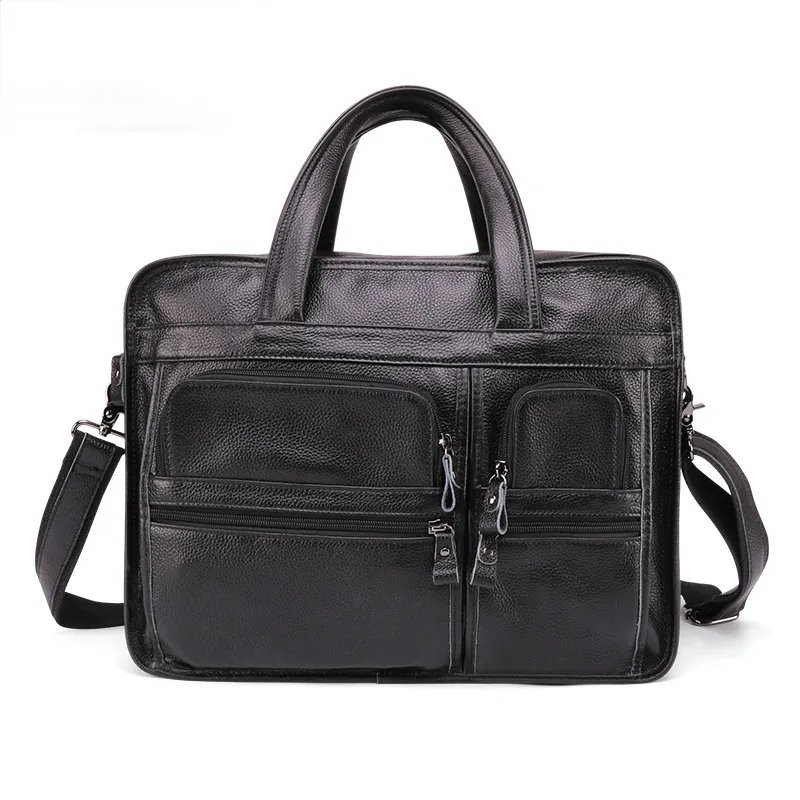 Men's Handmade Leather Business Briefcase B9913