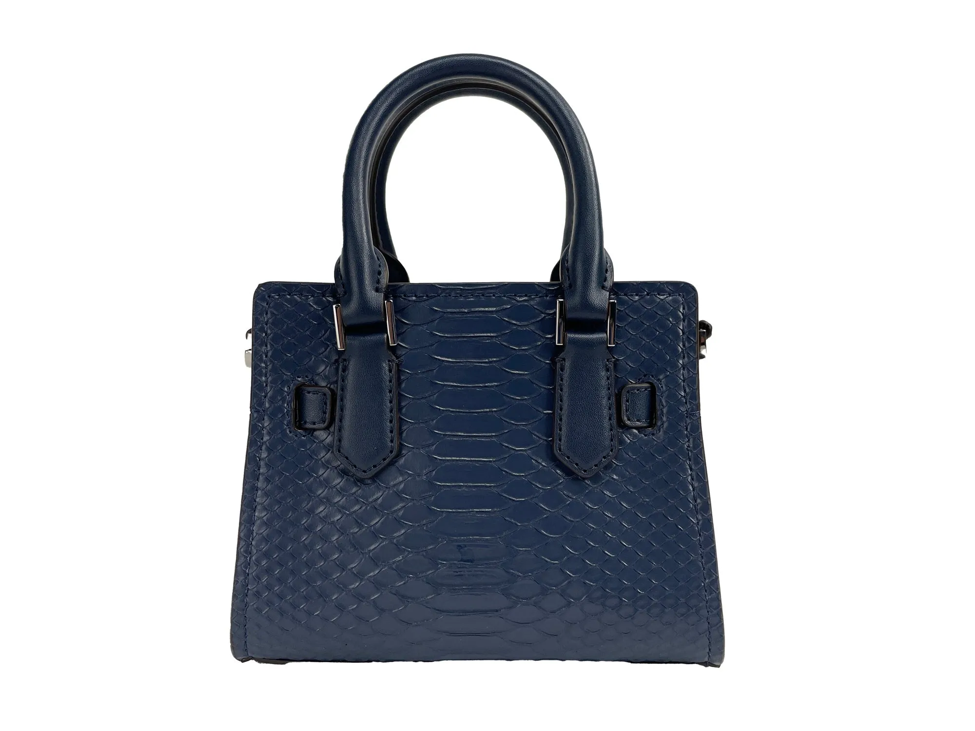 Michael Kors Hamilton XS Small Snake Skin Crossbody Bag (Navy)