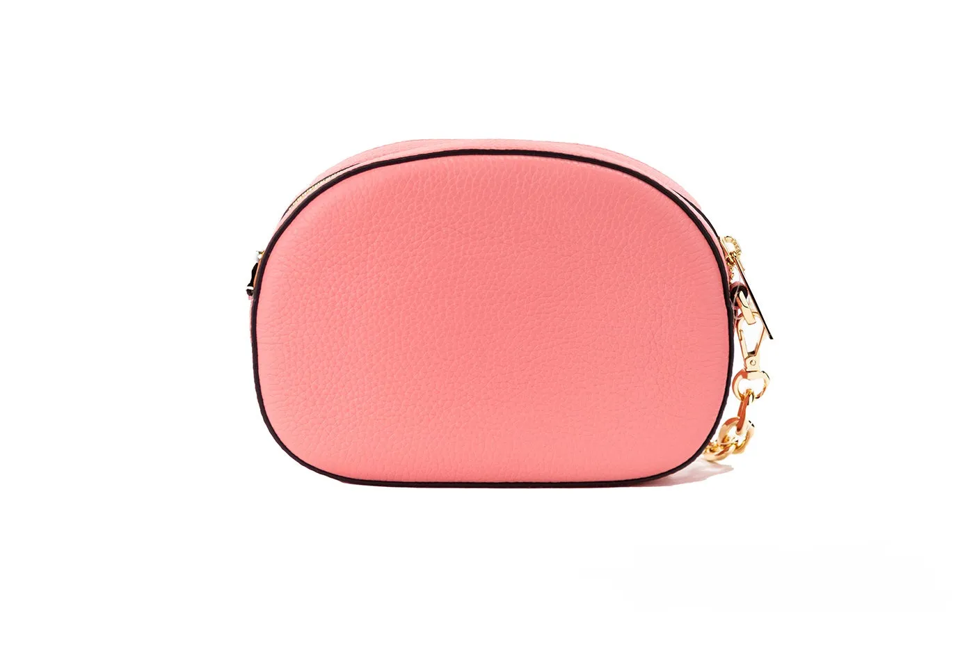 Michael Kors Jet Set Glam Tea Rose Leather Oval Crossbody