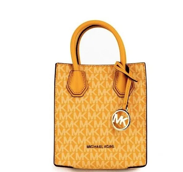 Michael Kors Mercer XS North South Shopper Crossbody Bag (Honeycomb Signature)