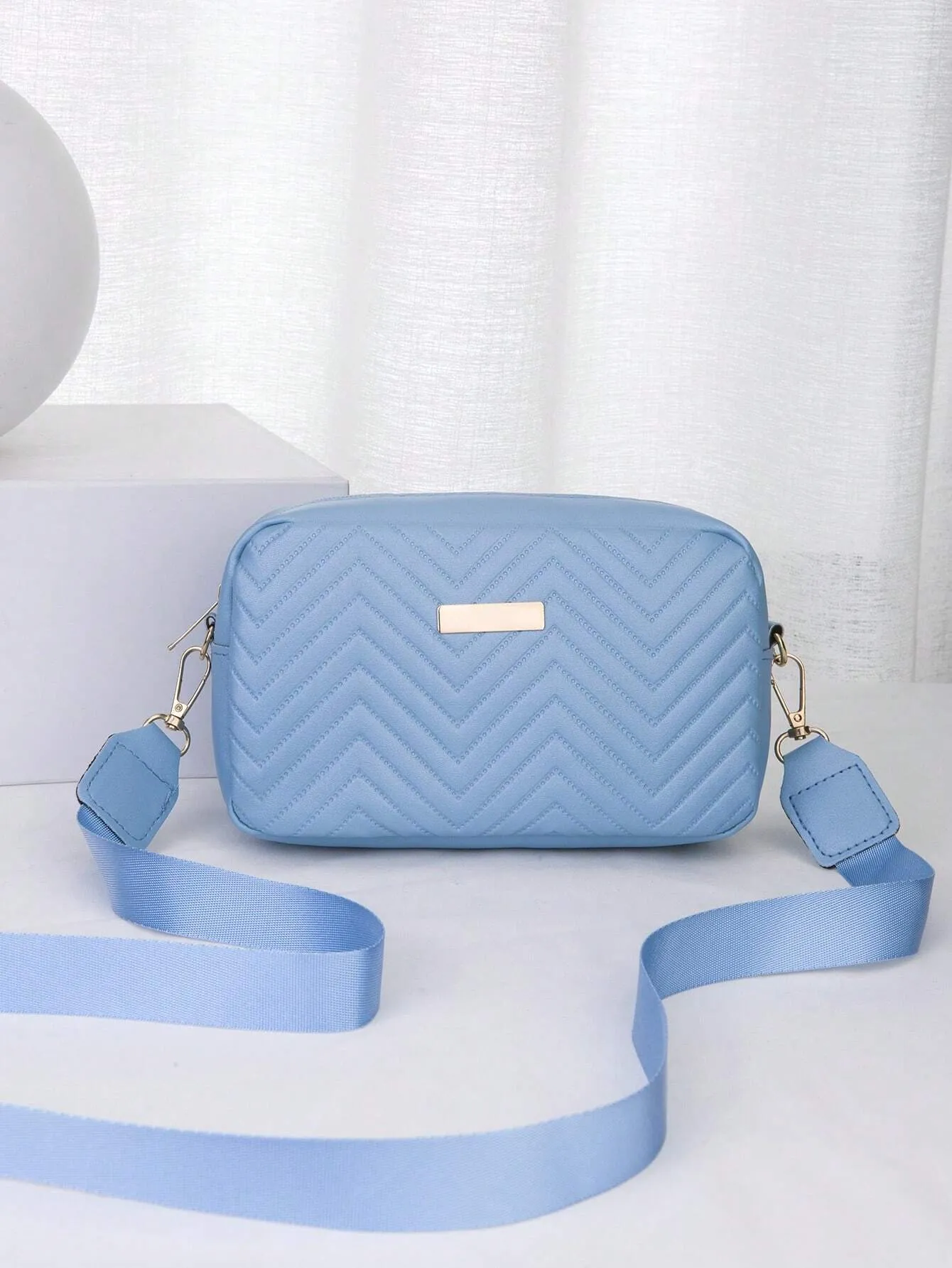 Mini Chevron Quilted Square Bag Fashion Pink