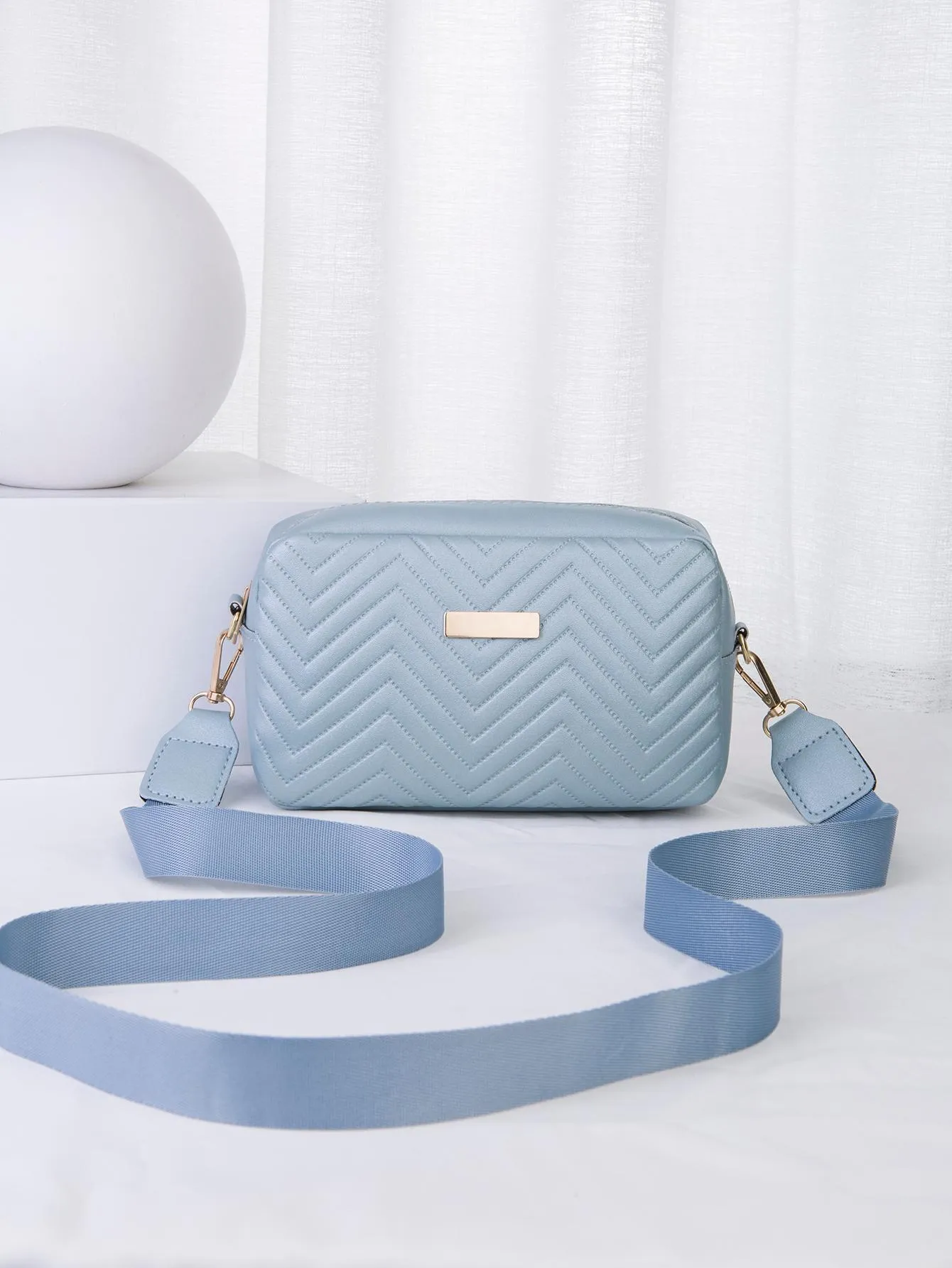 Mini Chevron Quilted Square Bag Fashion Pink